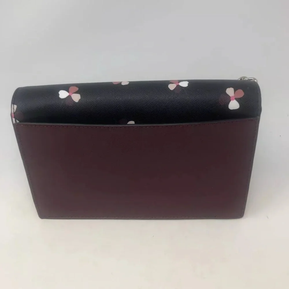 Kate Spade Black and Purple Crossbody Bag with Gold Chain‎